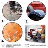 Red Pickup Truck Road Legends I - Pickup Truck Canvas Wall Art