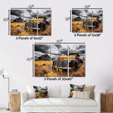 Yellow Pickup Truck Rustic Rides I - Pickup Truck Canvas Wall Art