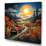 Pickup Truck Vintage Road I - Pickup Truck Canvas Wall Art