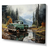 Pickup Truck Tranquil Lakeside I - Pickup Truck Canvas Wall Art