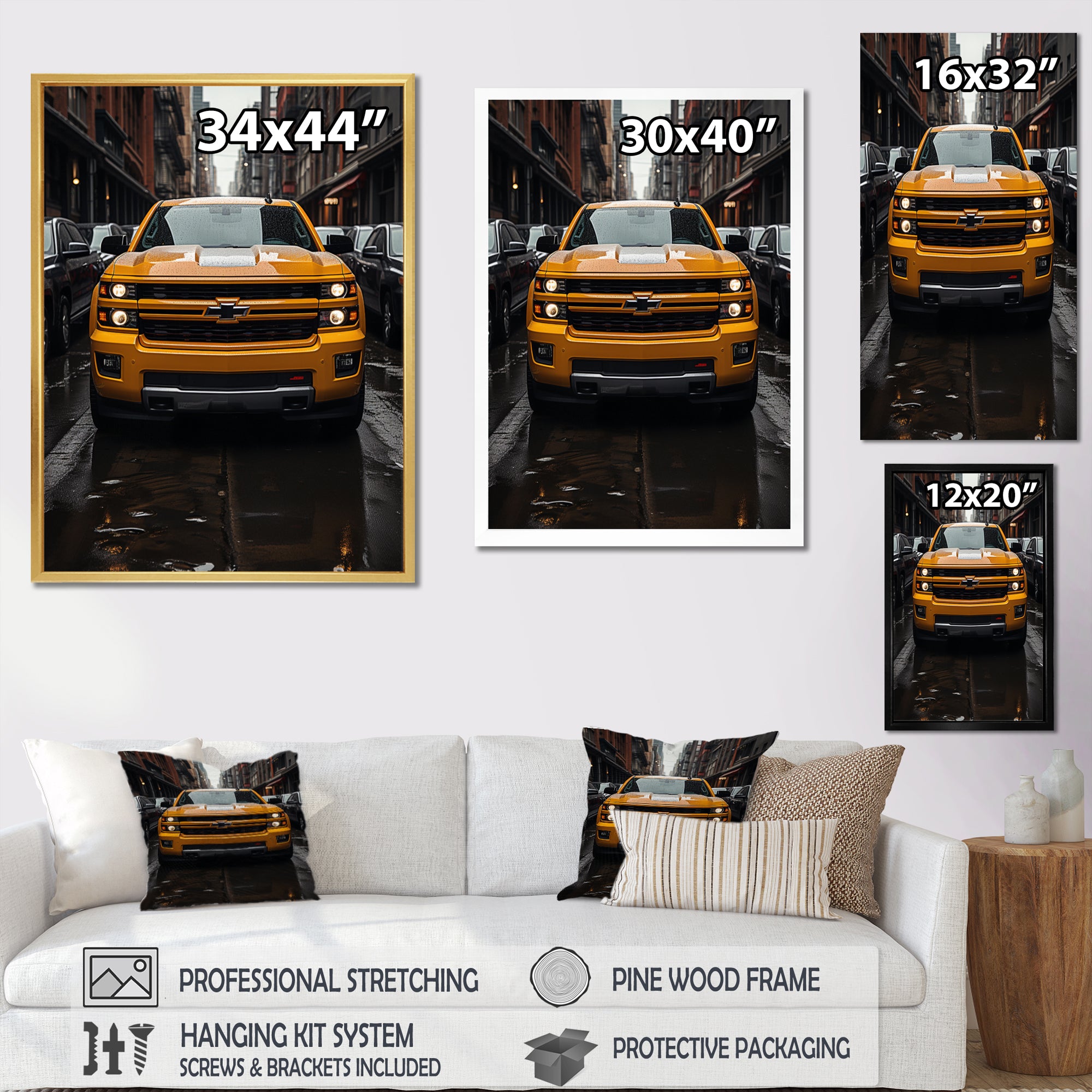 Pickup Truck Transportation Chronicles I - Pickup Truck Canvas Wall Art