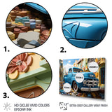 Blue Pickup Truck Urban Explorers I - Pickup Truck Canvas Wall Art