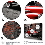 Red Pickup Truck Vintage Hauler I - Pickup Truck Canvas Wall Art