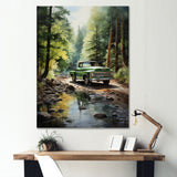 Pickup Truck Whispering Forest I - Pickup Truck Canvas Wall Art