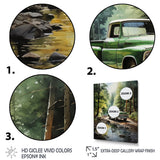 Pickup Truck Whispering Forest I - Pickup Truck Canvas Wall Art