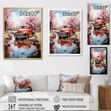 Red Pickup Truck Whispers Of - Pickup Truck Canvas Wall Art