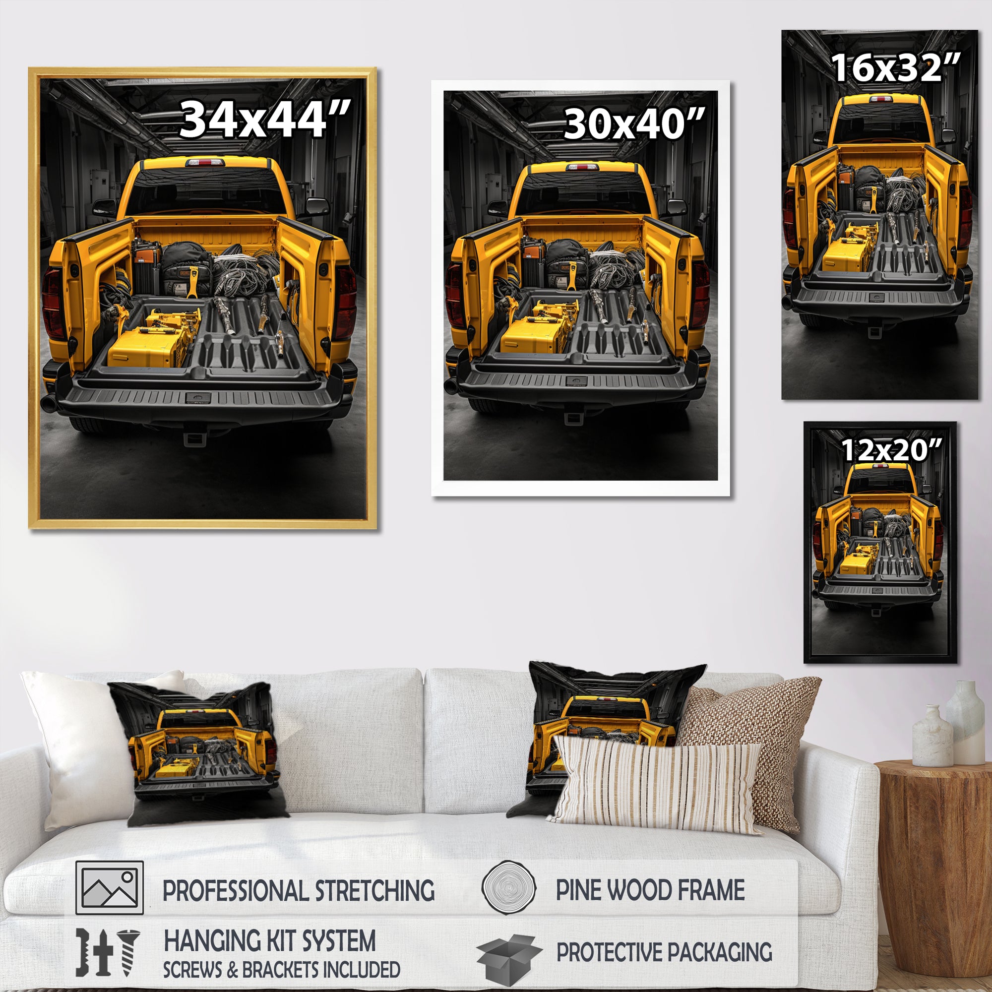 Pickup Truck Ready For Work - Pickup Truck Canvas Wall Art
