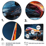 Colorful Plane In Translucent Ascension - Plane Canvas Wall Art