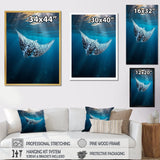 Ray Graceful Glide Ocean - Ray Canvas Wall Art