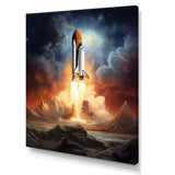 Rocketship Celestial Dreams - Rocketship Canvas Wall Art