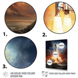 Rocketship Celestial Dreams - Rocketship Canvas Wall Art