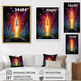 Rocketship Cosmic Dreamscape - Rocketship Canvas Wall Art