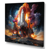 Rocketship Interstellar Fusion - Rocketship Canvas Wall Art