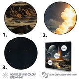 Rocketship Lunar Dreamscape - Rocketship Canvas Wall Art