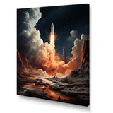 Rocketship Lunar Odyssey - Rocketship Canvas Wall Art