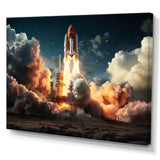 Rocketship Launch I - Rocketship Canvas Wall Art