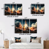 Rocketship Launch I - Rocketship Canvas Wall Art