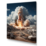 Rocketship Ambition To Space - Rocketship Canvas Wall Art
