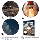 Rocketship Ambition To Space - Rocketship Canvas Wall Art