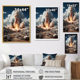 Rocketship Ambition To Space - Rocketship Canvas Wall Art