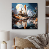 Rocketship Reflection On Water I - Rocketship Canvas Wall Art