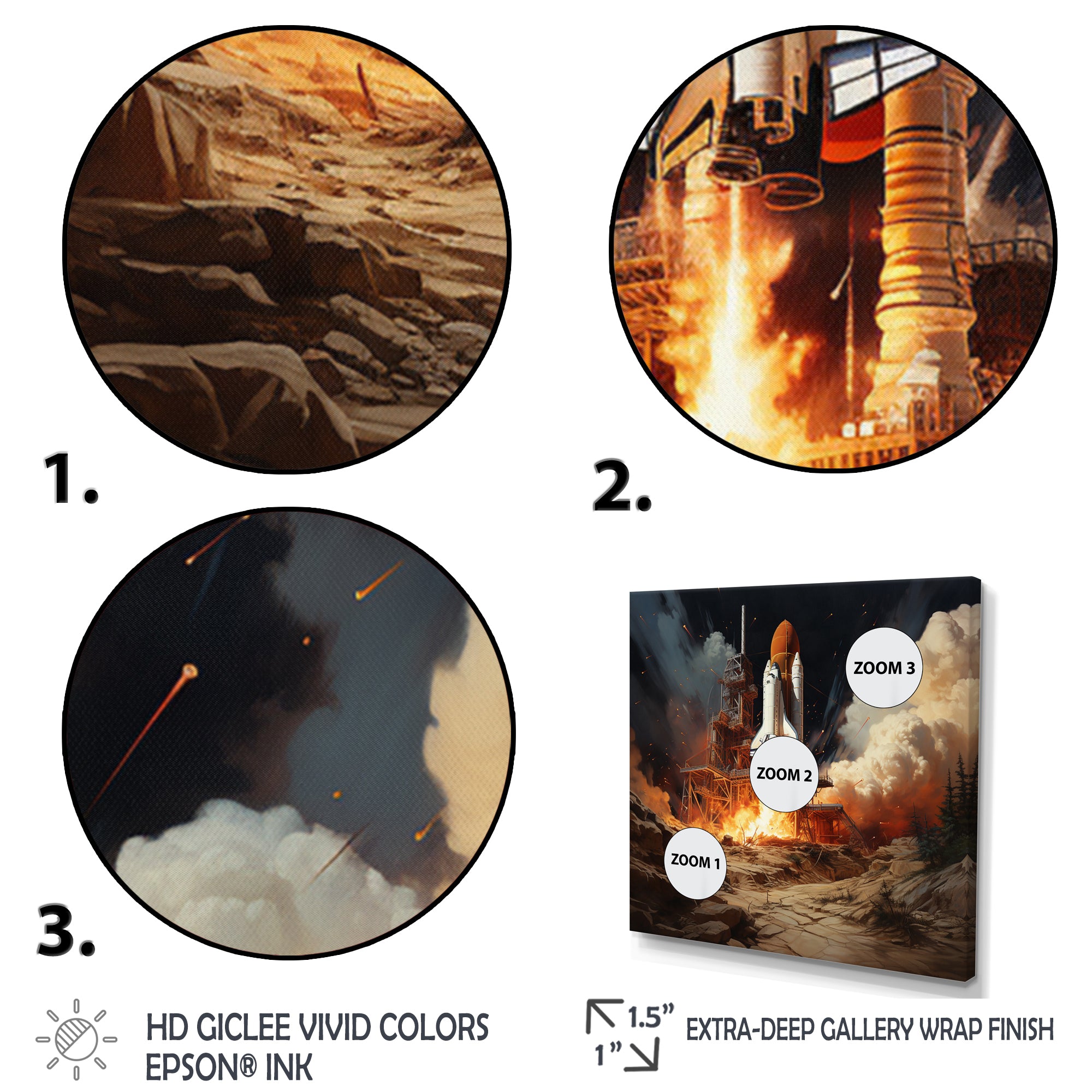 Rocketship Remembrance I - Rocketship Canvas Wall Art