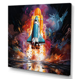 Rocketship Revelation I - Rocketship Canvas Wall Art