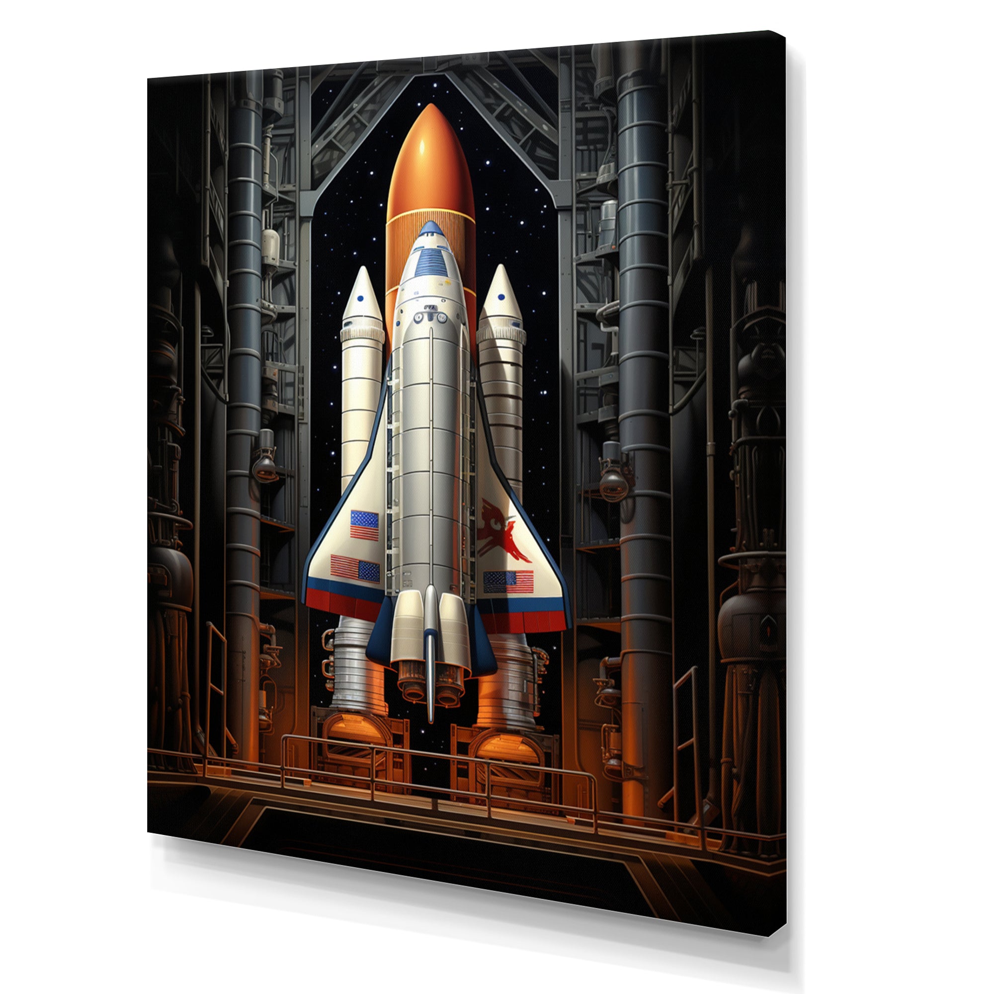 Rocketship Reverence I - Rocketship Canvas Wall Art