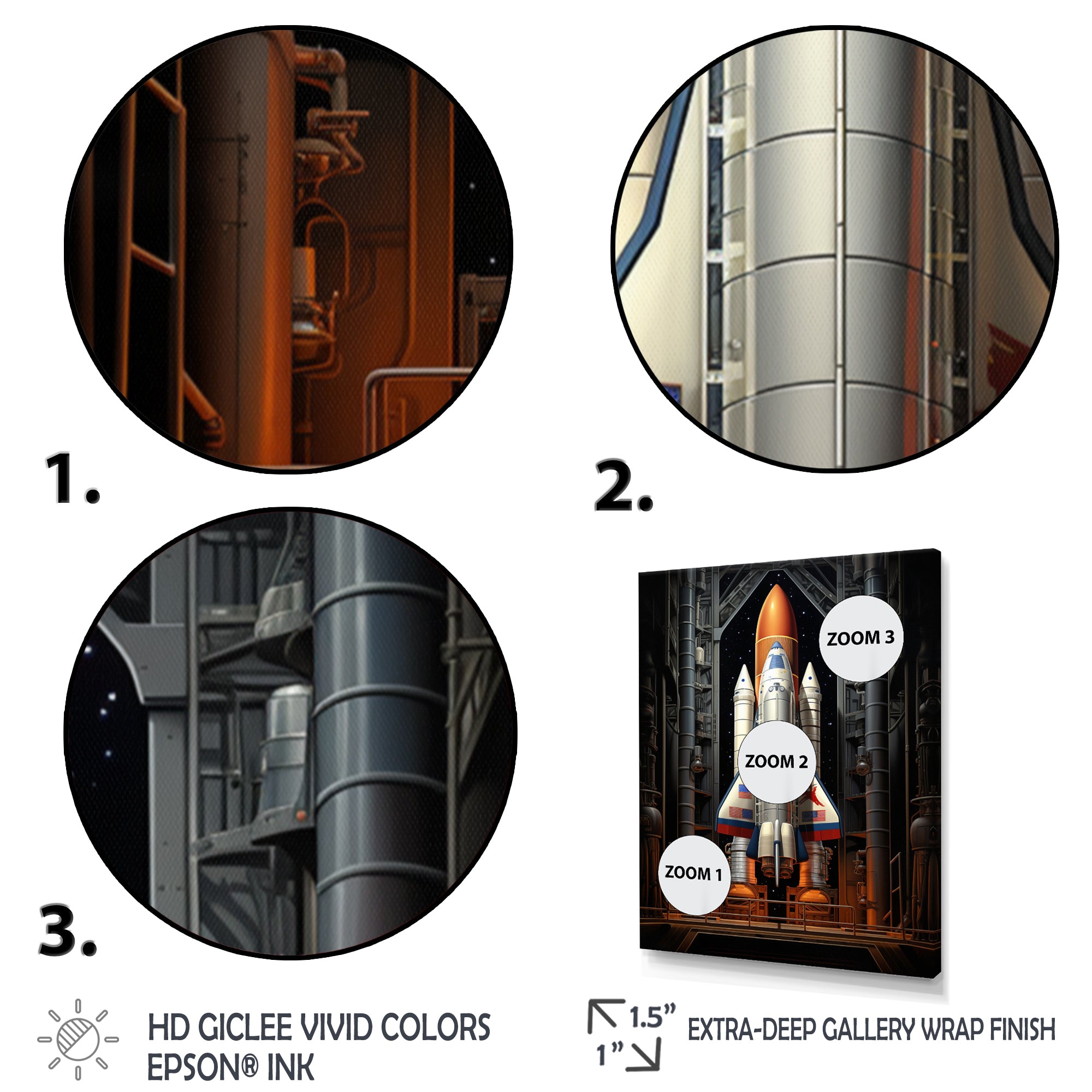 Rocketship Reverence I - Rocketship Canvas Wall Art