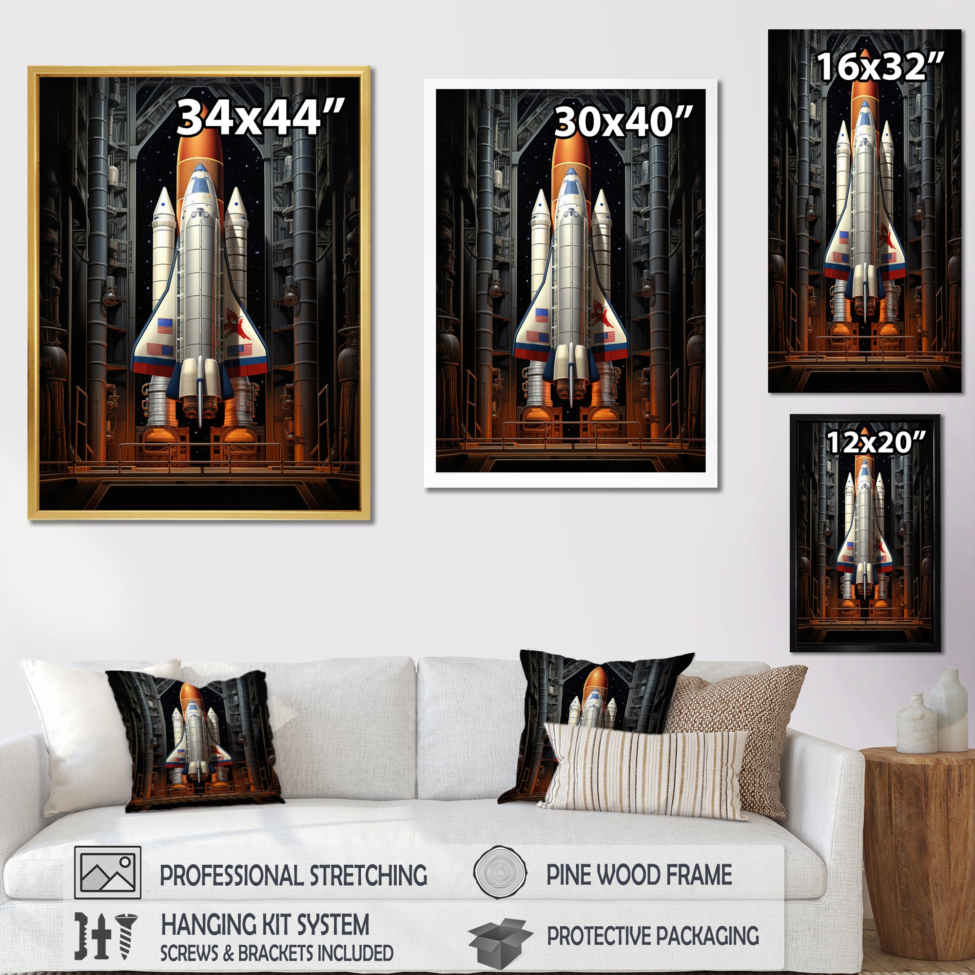 Rocketship Reverence I - Rocketship Canvas Wall Art