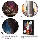 Rocketship Rhythm I - Rocketship Canvas Wall Art