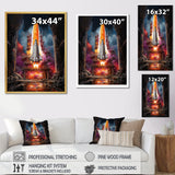 Rocketship Rhythm I - Rocketship Canvas Wall Art