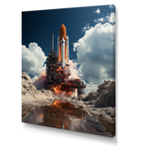 Rocketship Beyond The Atmosphere I - Rocketship Canvas Wall Art