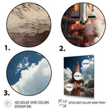 Rocketship Beyond The Atmosphere I - Rocketship Canvas Wall Art