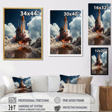 Rocketship Beyond The Atmosphere I - Rocketship Canvas Wall Art