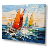 Sailboat Seascape Symphony I - Boat Sailing Canvas Wall Art