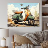 Scooter Retro Electric - Scooter Canvas Wall Art