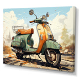 Scooter Retro Electric - Scooter Canvas Wall Art