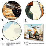 Scooter Retro Electric - Scooter Canvas Wall Art