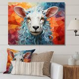Sheep Serenity Geometric - Multi-Color Sheep Wall Art