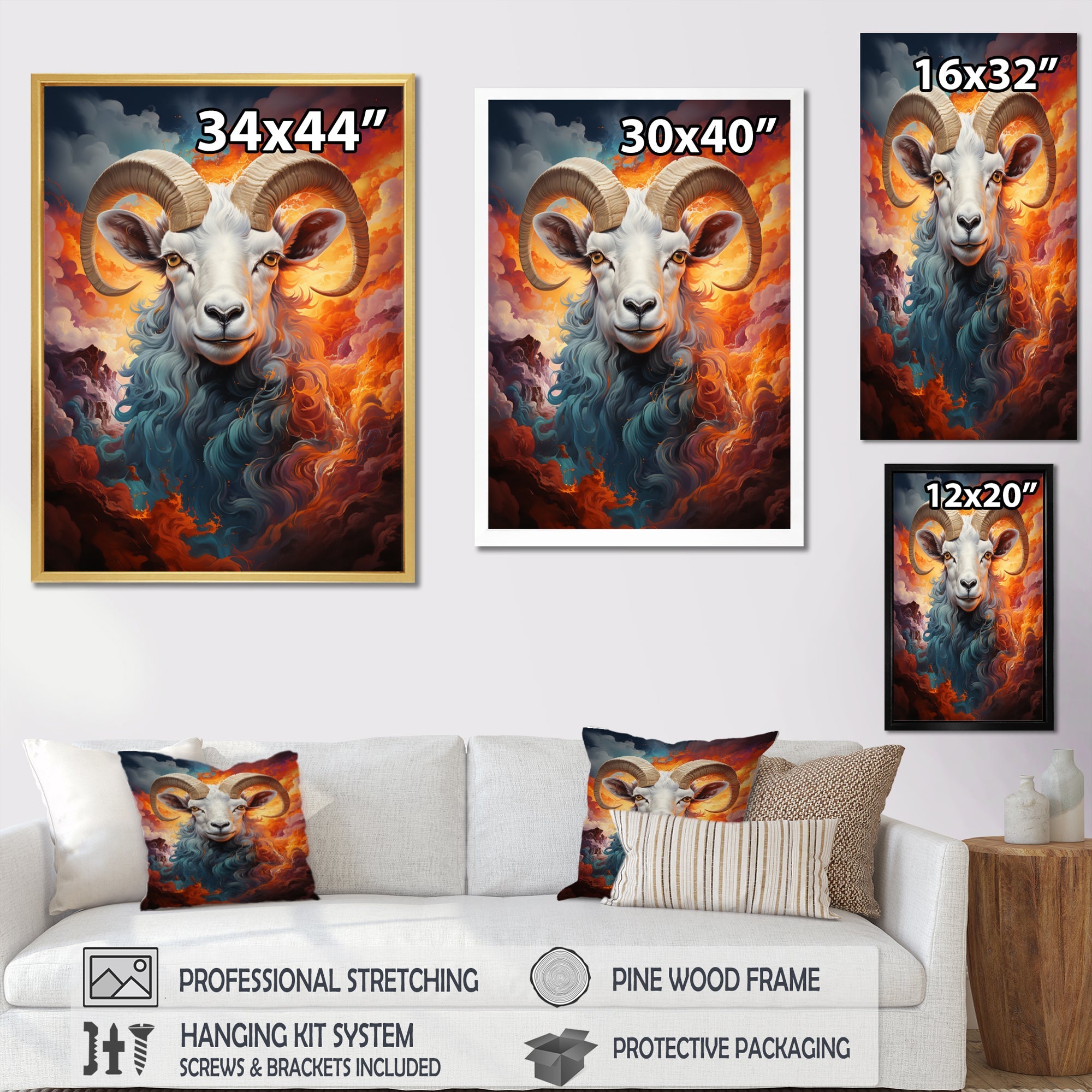 Teal Sheep Woolen Symphony - Teal Sheep Wall Art