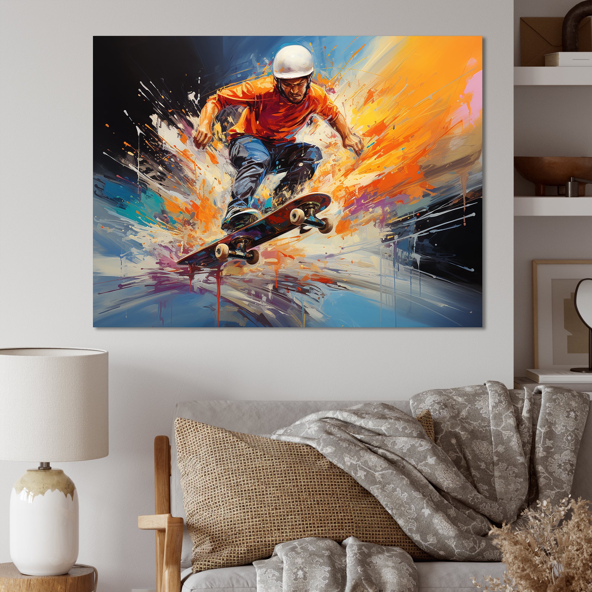 Skateboard Urban Pulse - Skateboard Canvas Wall Art