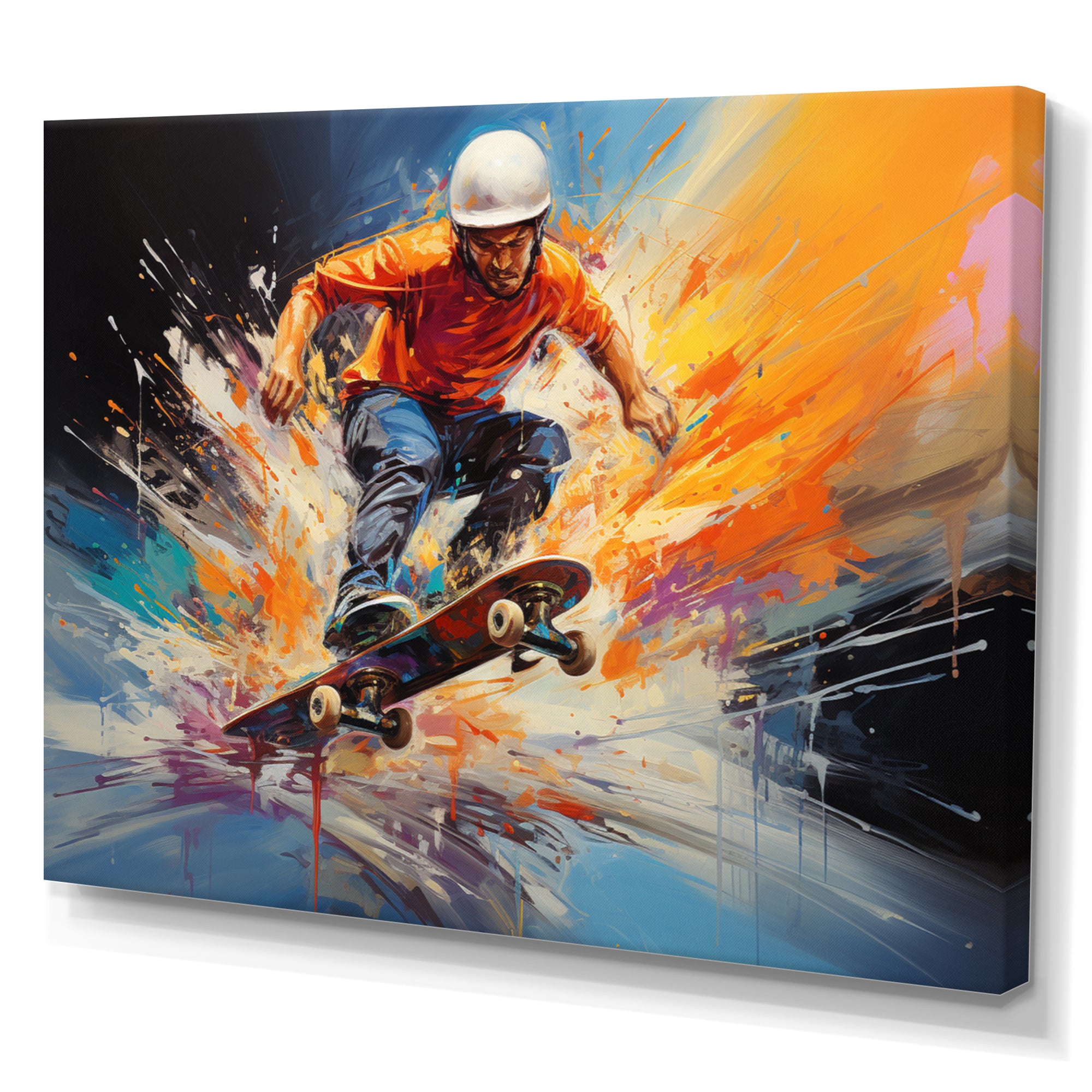 Skateboard Urban Pulse - Skateboard Canvas Wall Art