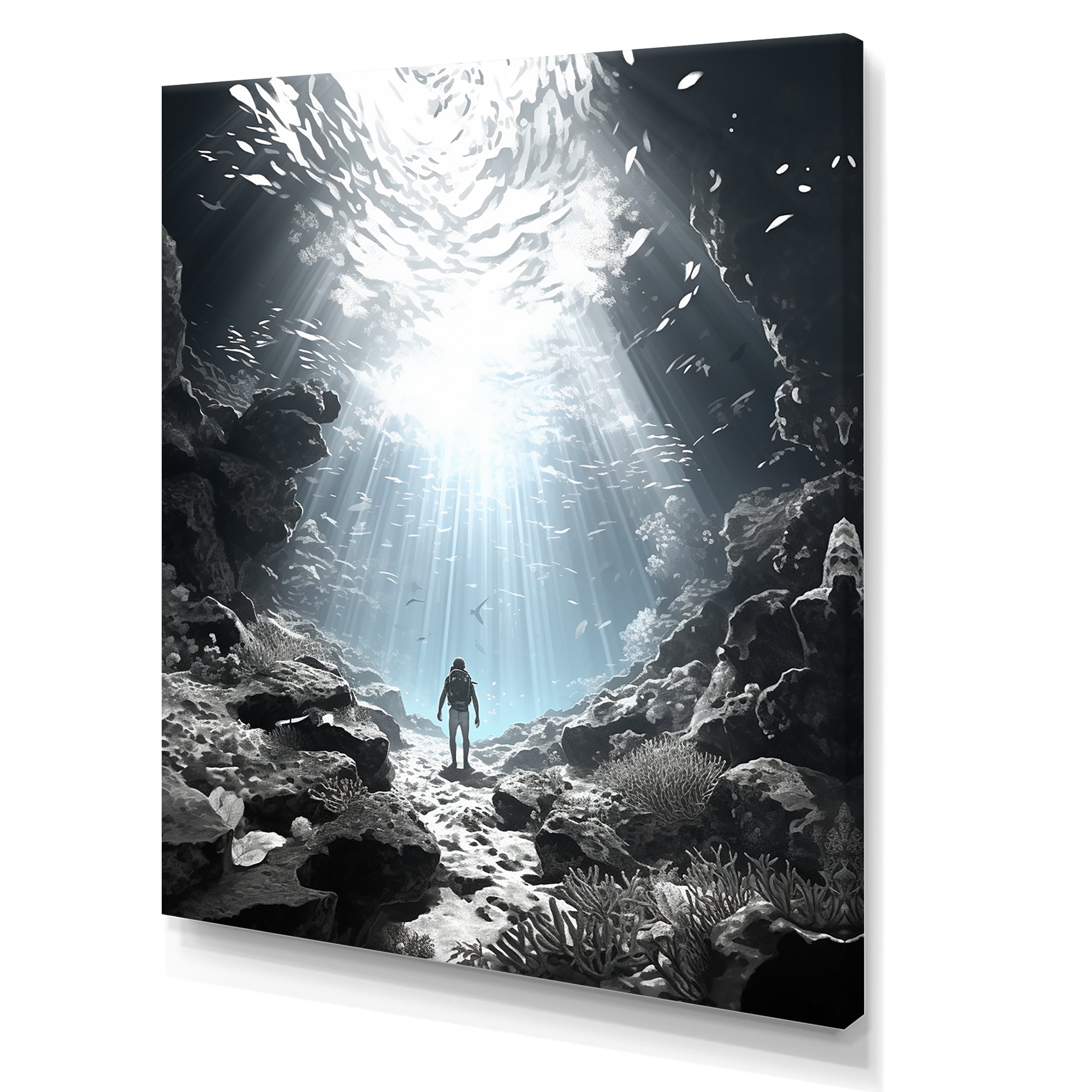 Snorkeling Underwater Adventure I - Snorkeling Canvas Wall Art