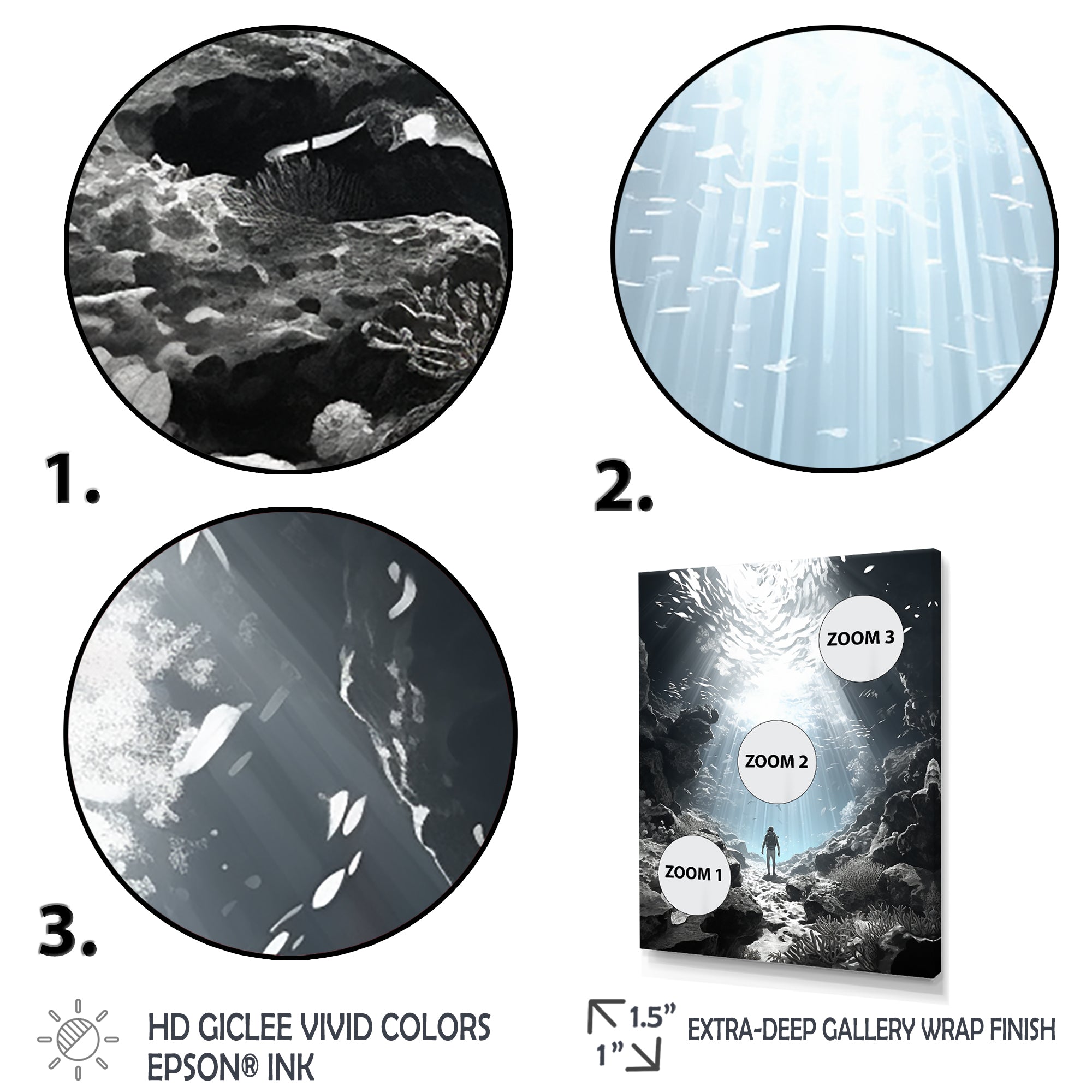 Snorkeling Underwater Adventure I - Snorkeling Canvas Wall Art