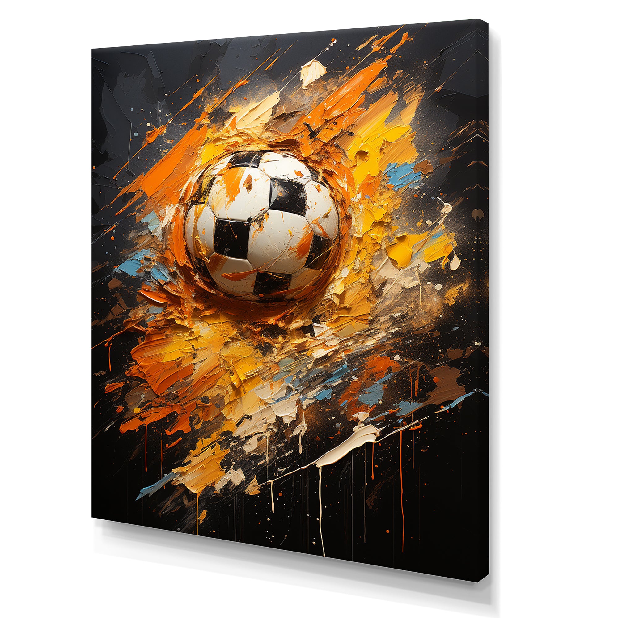 Soccer Abstract Striker - Soccer Canvas Wall Art