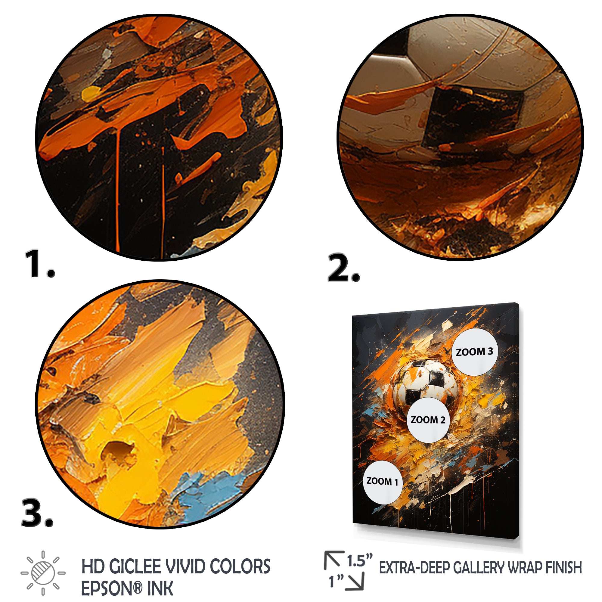 Soccer Abstract Striker - Soccer Canvas Wall Art