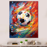 Abstract Soccer Energy - Soccer Canvas Wall Art