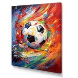 Abstract Soccer Energy - Soccer Canvas Wall Art