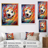 Abstract Soccer Energy - Soccer Canvas Wall Art
